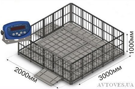 Scales for group weighing animals 4BDU3000X